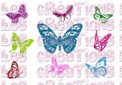 Papillons multicolores - A5