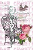 Chaise rose et oiseau - A4